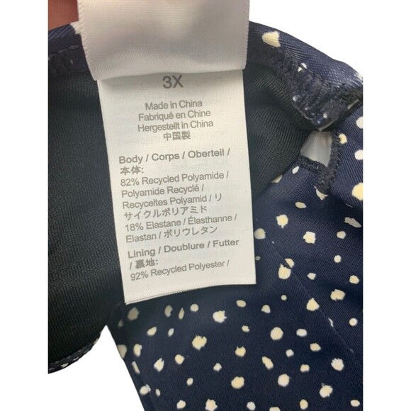 New! J.Crew Bikini Top Women's Plus Size 3X Strappy Twist in Dot Navy BH536 - Picture 7 of 9